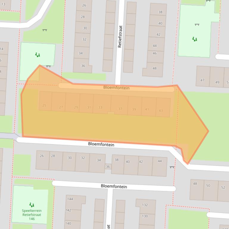 Kaart van postcodegebied 3851AV.