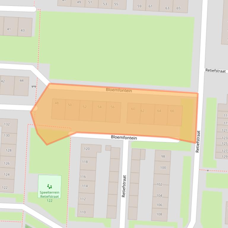 Kaart van postcodegebied 3851AZ.