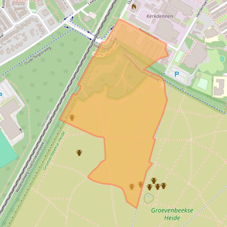 Kaart van postcodegebied 3851BB.