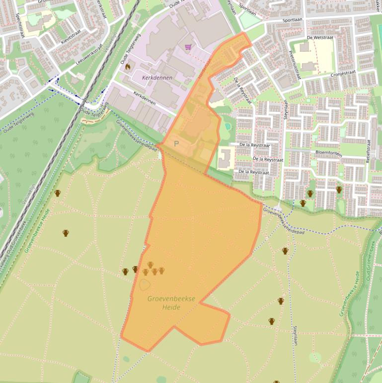Kaart van postcodegebied 3851BC.