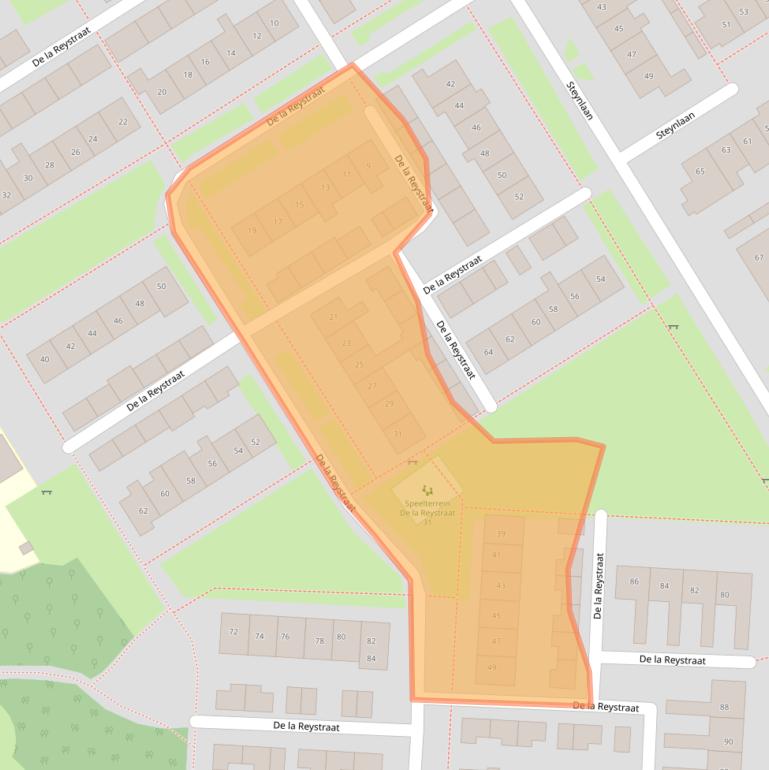 Kaart van postcodegebied 3851BE.