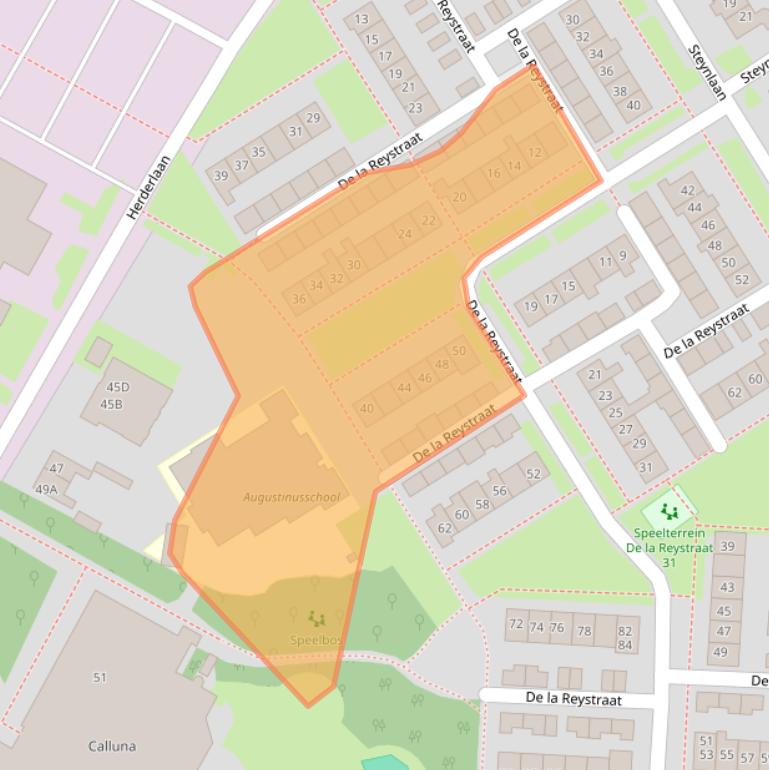 Kaart van postcodegebied 3851BH.