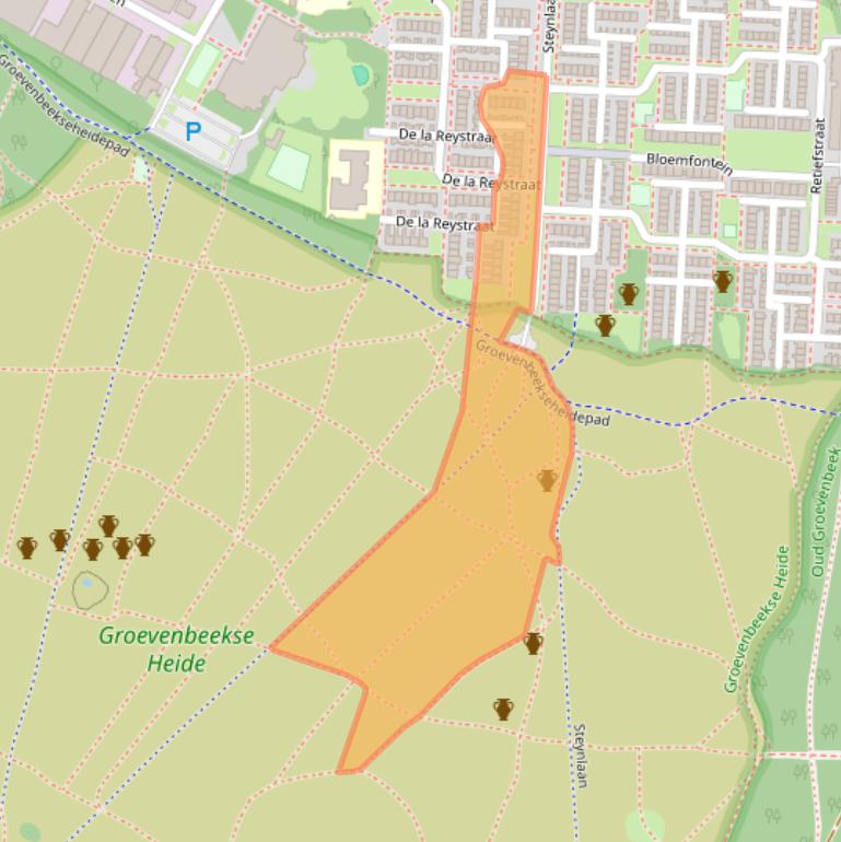 Kaart van postcodegebied 3851BV.
