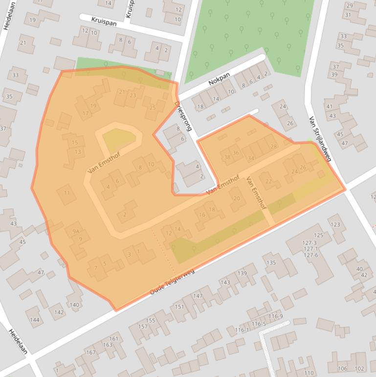 Kaart van postcodegebied 3851BW.