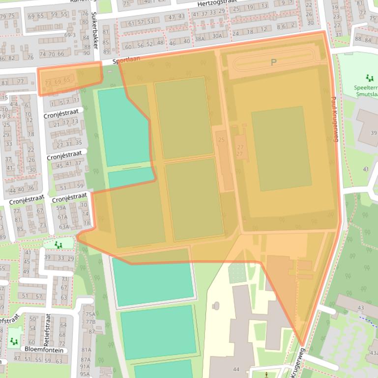 Kaart van postcodegebied 3851CA.