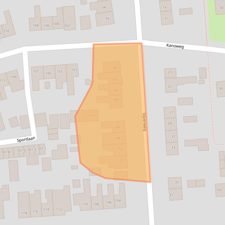 Kaart van postcodegebied 3851CN.