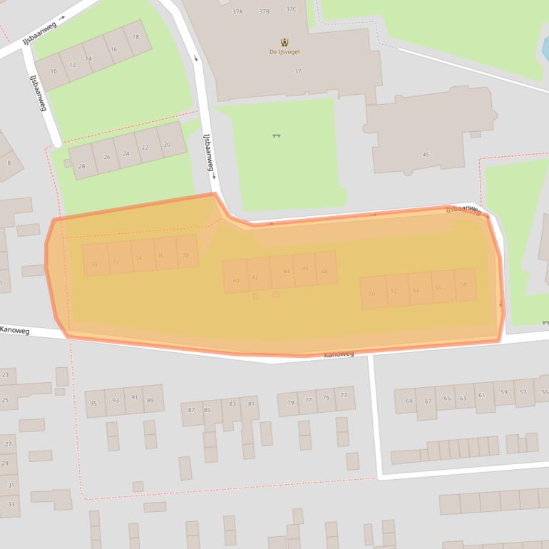 Kaart van postcodegebied 3851CS.