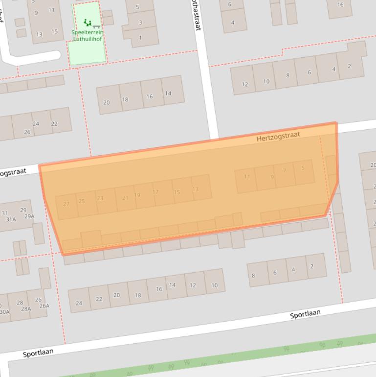 Kaart van postcodegebied 3851DH.