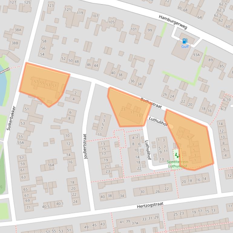 Kaart van postcodegebied 3851DN.