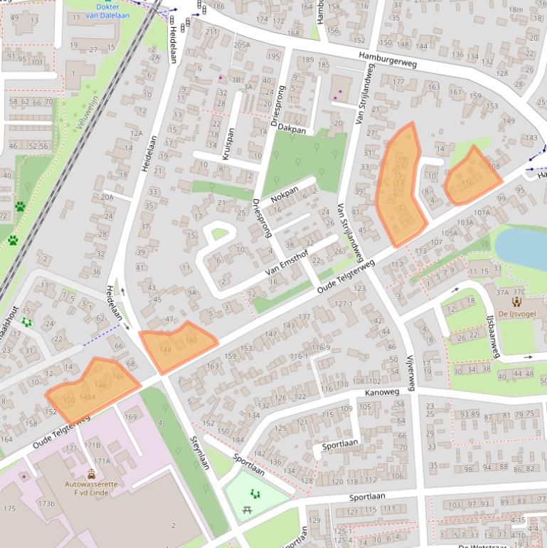 Kaart van postcodegebied 3851EE.