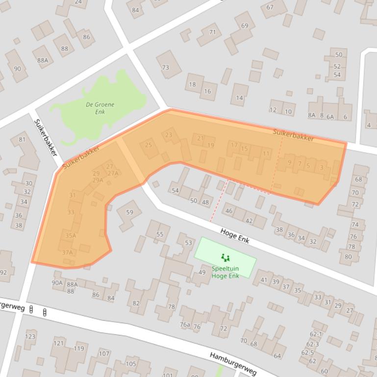 Kaart van postcodegebied 3851ES.