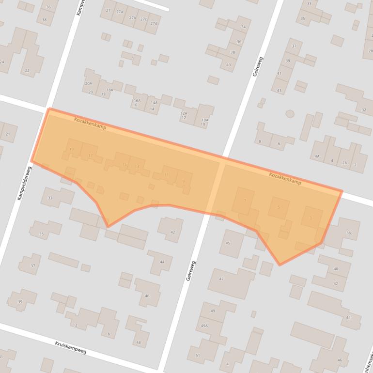 Kaart van postcodegebied 3851GH.