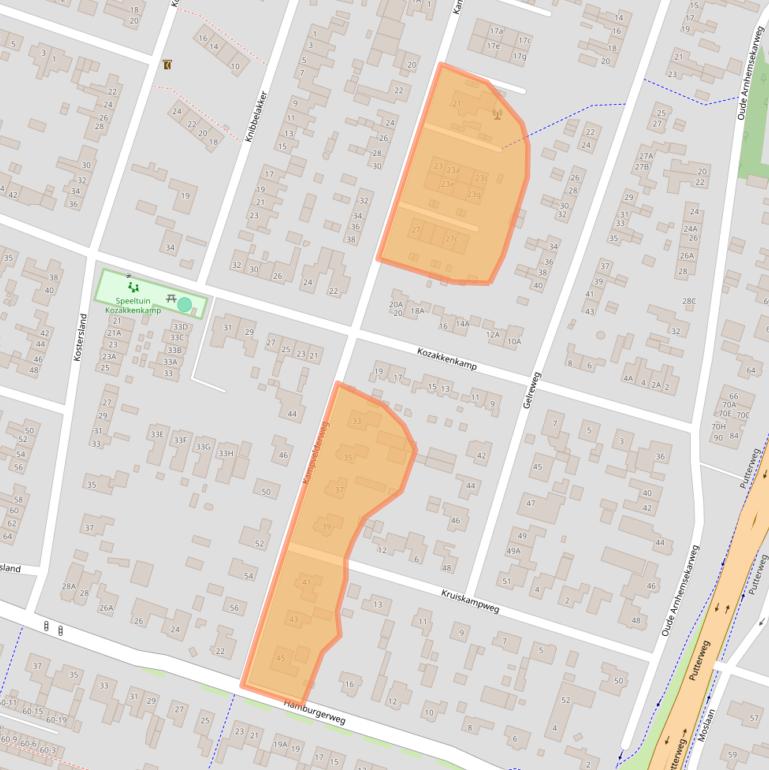 Kaart van postcodegebied 3851GS.