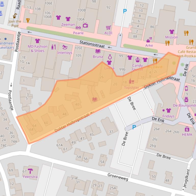 Kaart van postcodegebied 3851JK.