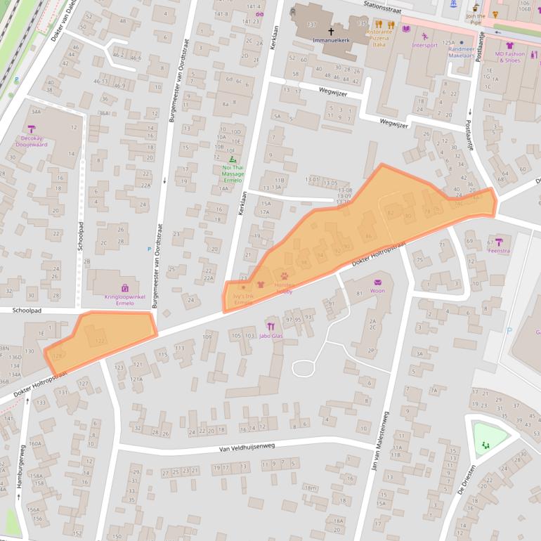 Kaart van postcodegebied 3851JL.
