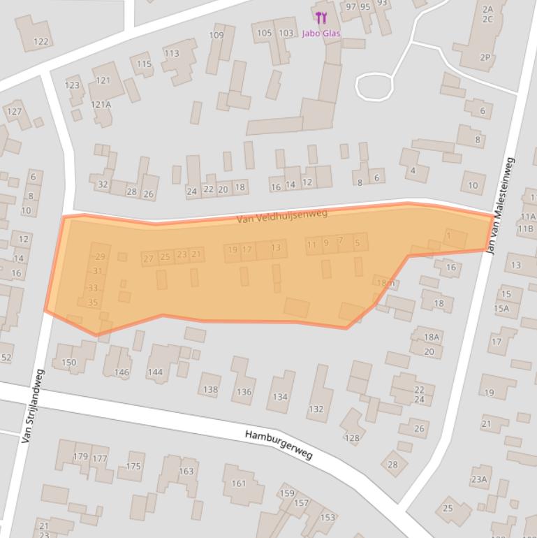 Kaart van postcodegebied 3851JP.