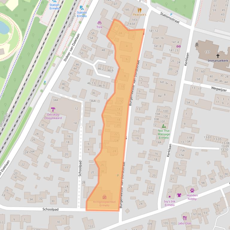 Kaart van postcodegebied 3851JT.