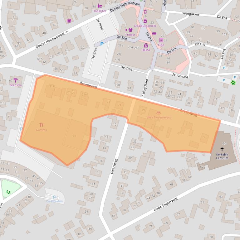 Kaart van postcodegebied 3851KA.