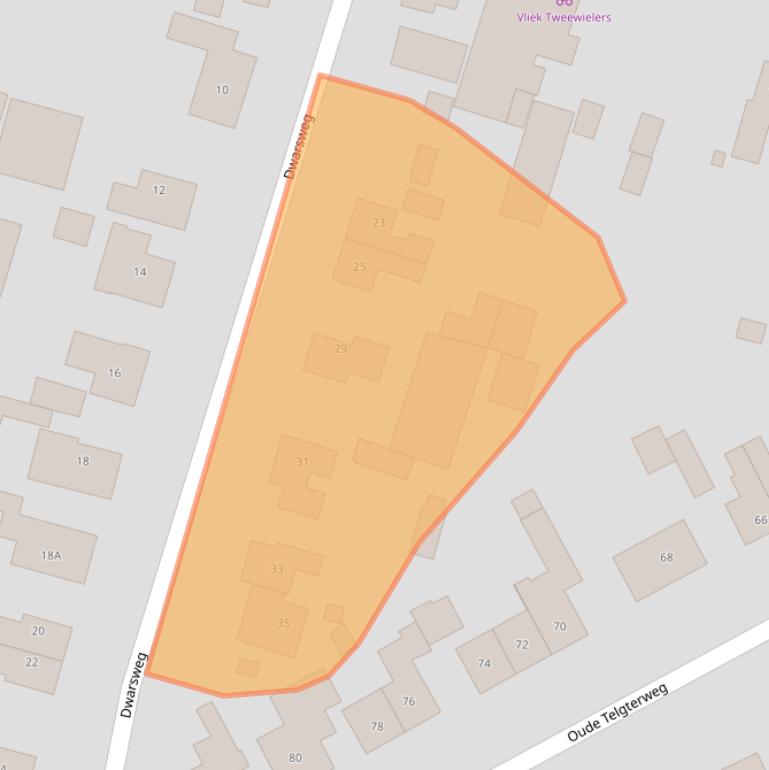 Kaart van postcodegebied 3851KC.