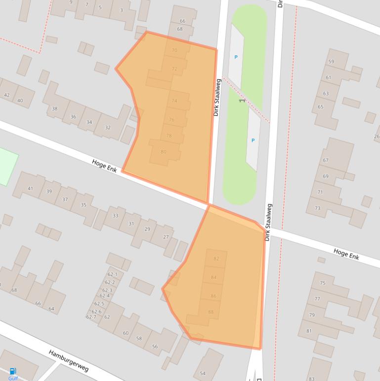 Kaart van postcodegebied 3851LK.