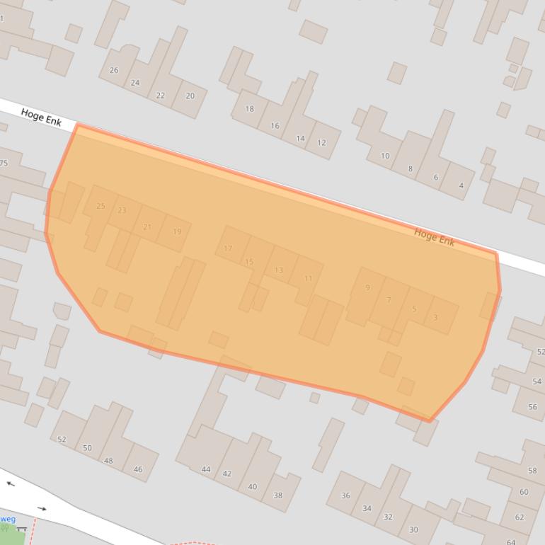 Kaart van postcodegebied 3851LW.