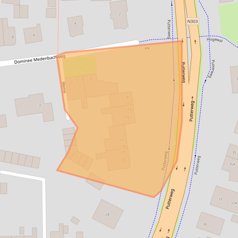 Kaart van postcodegebied 3851MA.