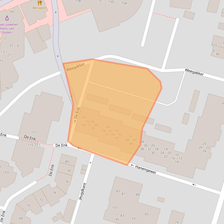 Kaart van postcodegebied 3851MD.