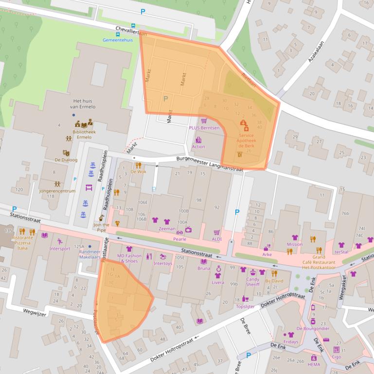 Kaart van postcodegebied 3851NM.