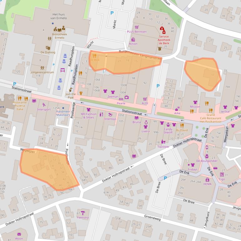 Kaart van postcodegebied 3851NN.