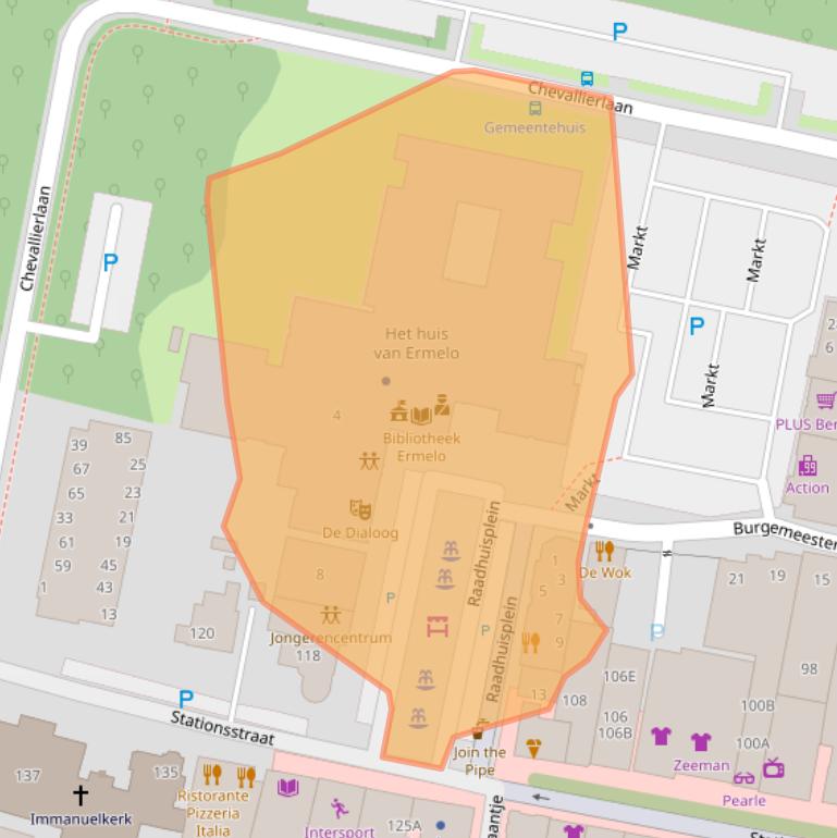 Kaart van postcodegebied 3851NT.