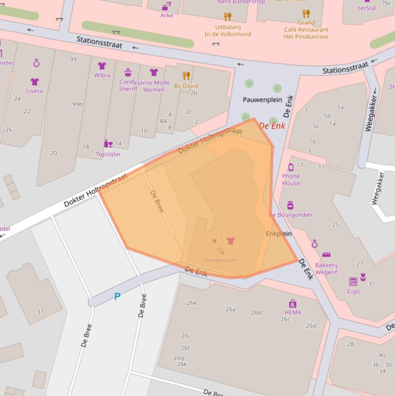 Kaart van postcodegebied 3851NX.