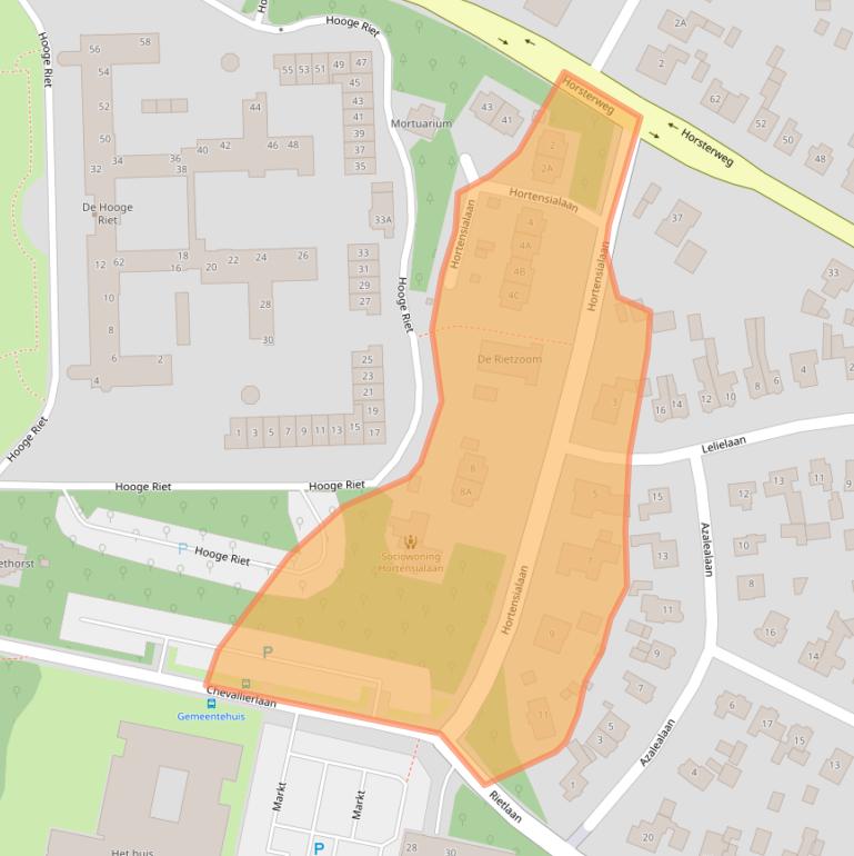 Kaart van postcodegebied 3851PB.