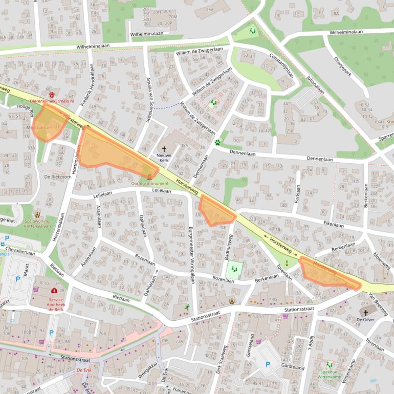 Kaart van postcodegebied 3851PH.