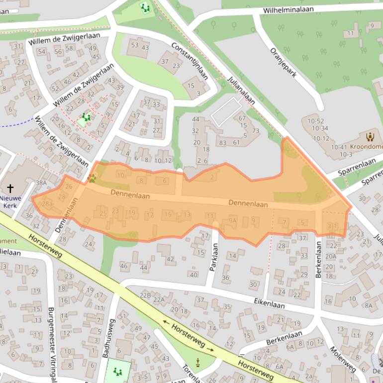 Kaart van postcodegebied 3851PW.