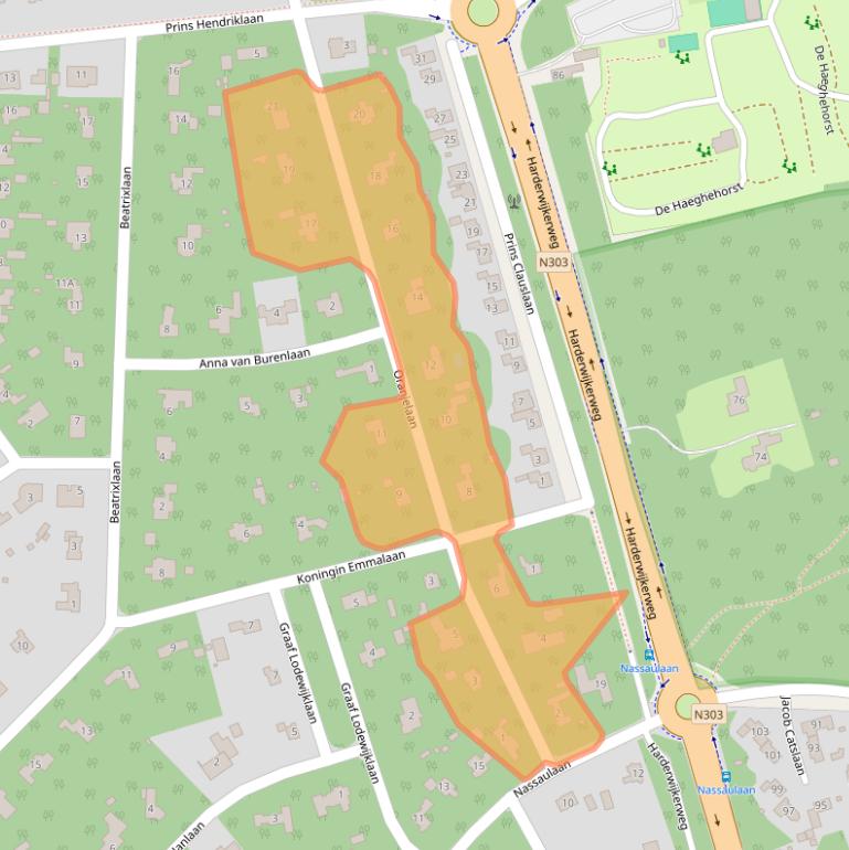 Kaart van postcodegebied 3851RK.