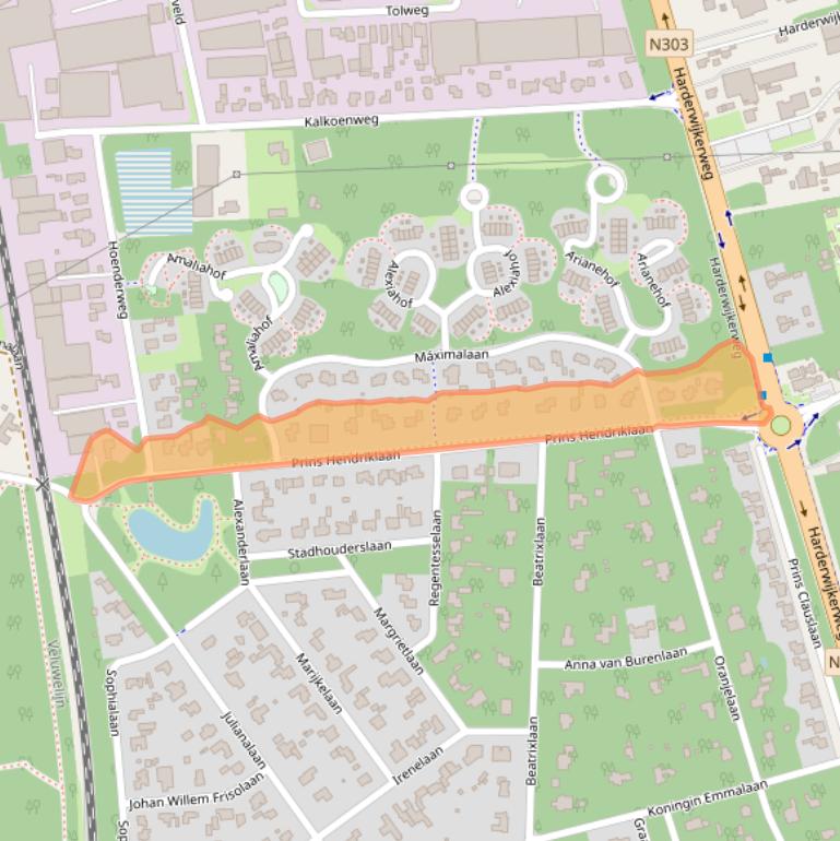 Kaart van postcodegebied 3851RX.