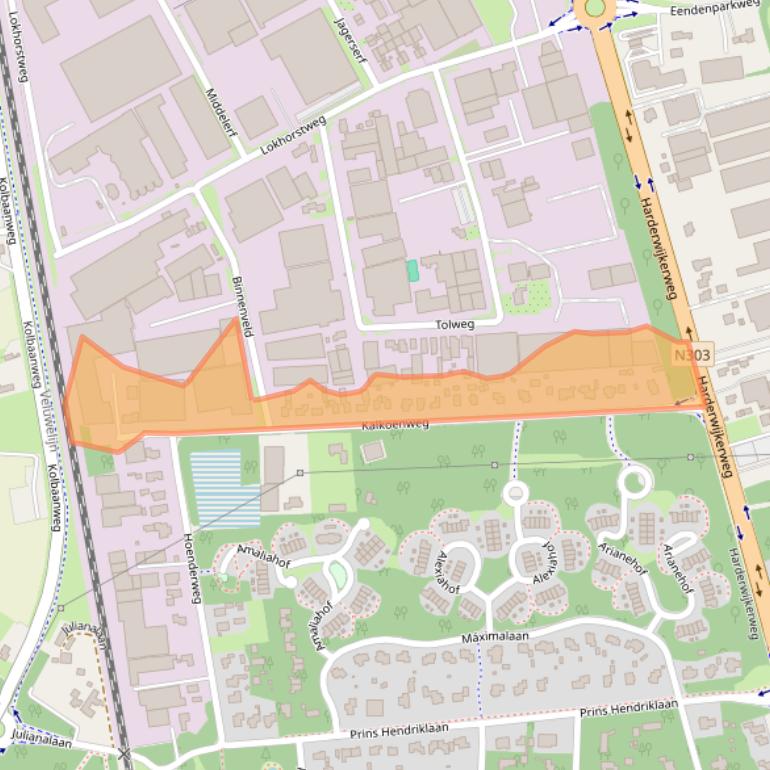 Kaart van postcodegebied 3851SC.