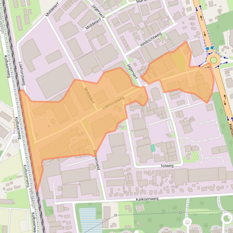 Kaart van postcodegebied 3851SE.