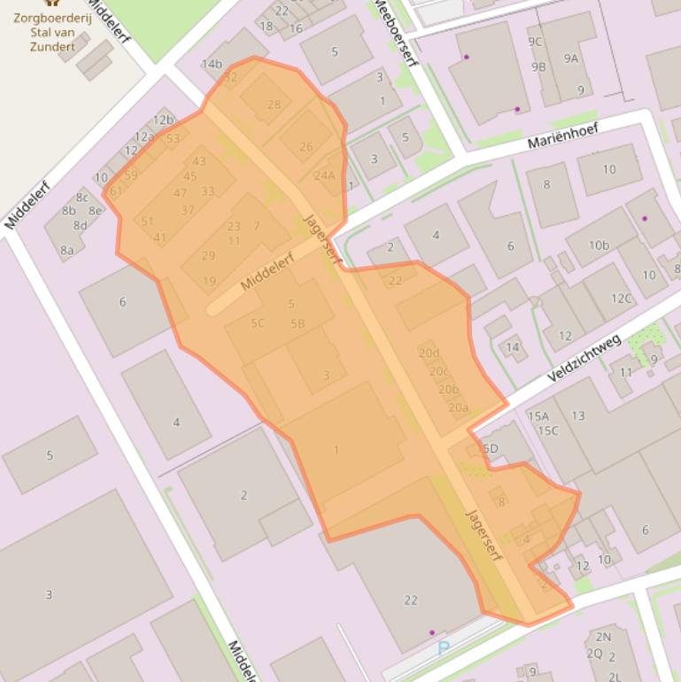 Kaart van postcodegebied 3851SM.