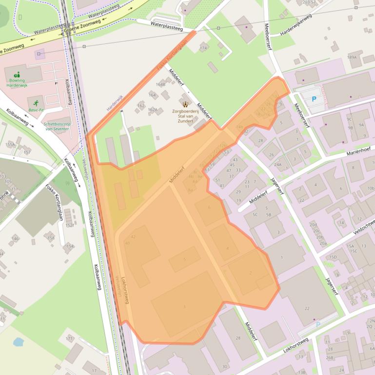 Kaart van postcodegebied 3851SP.