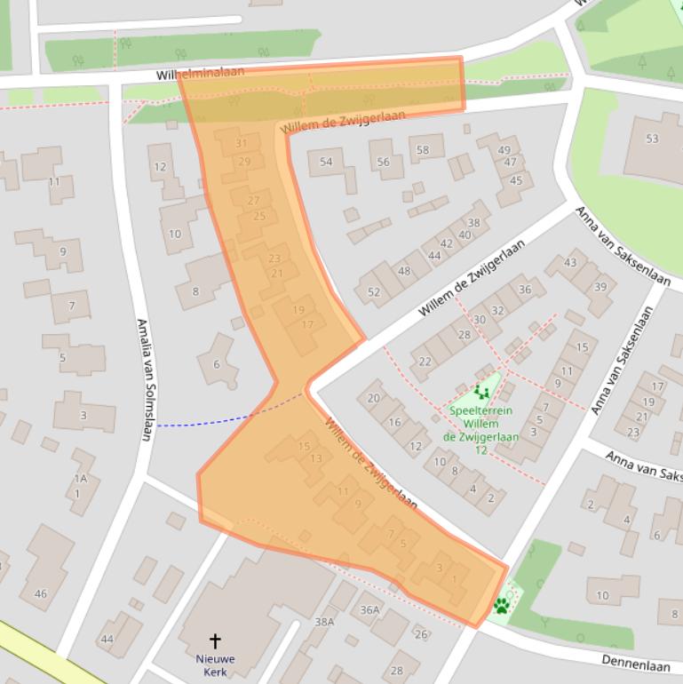 Kaart van postcodegebied 3851TE.