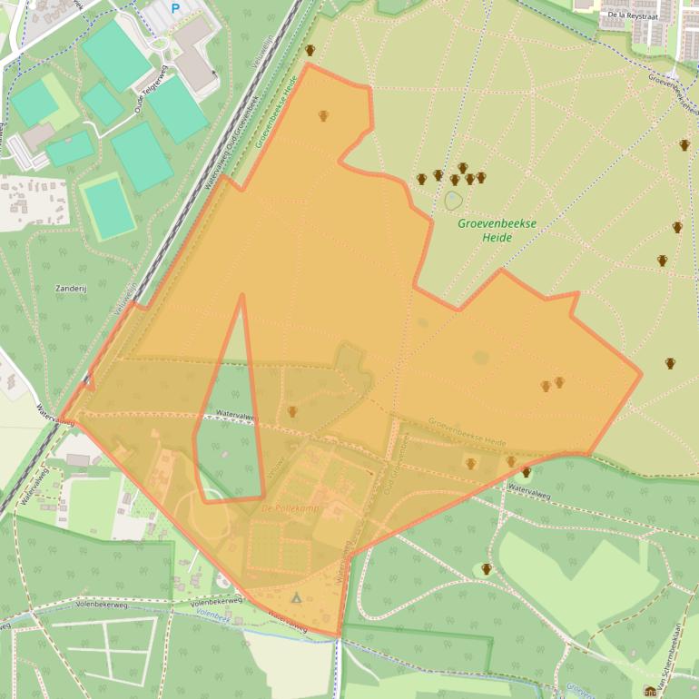 Kaart van postcodegebied 3851VD.