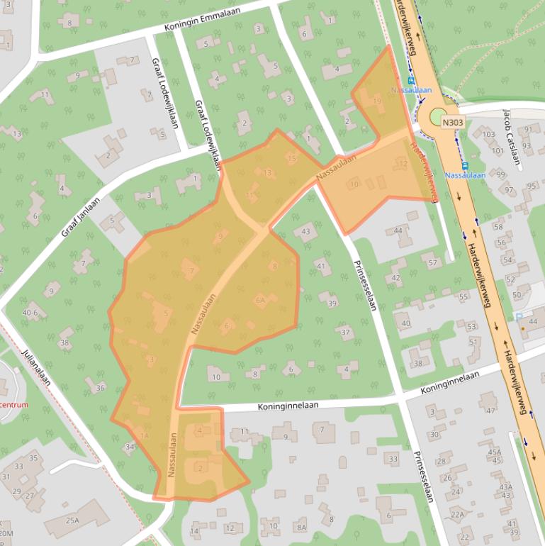 Kaart van postcodegebied 3851XZ.