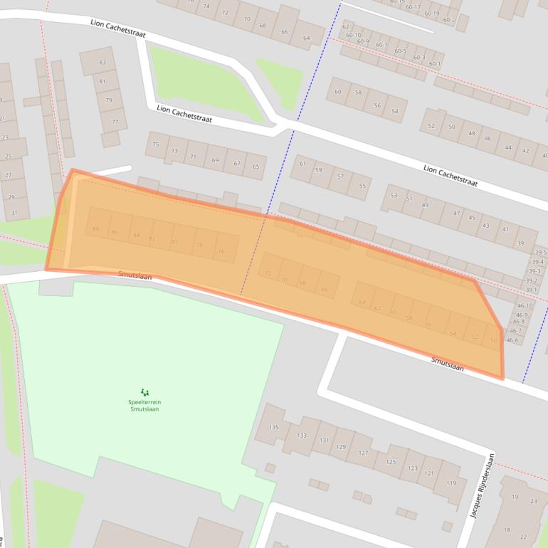 Kaart van postcodegebied 3851ZB.