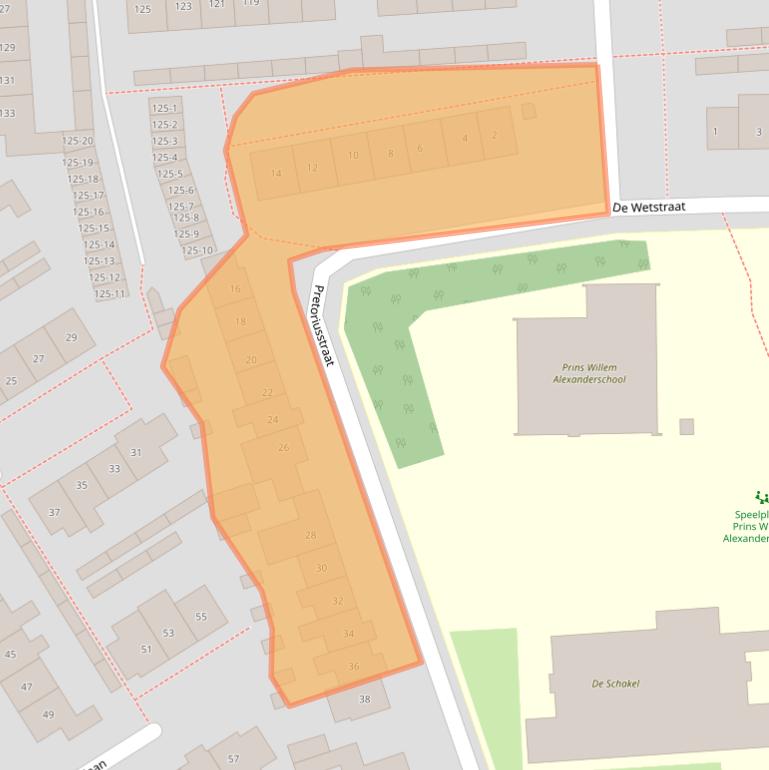 Kaart van postcodegebied 3851ZL.