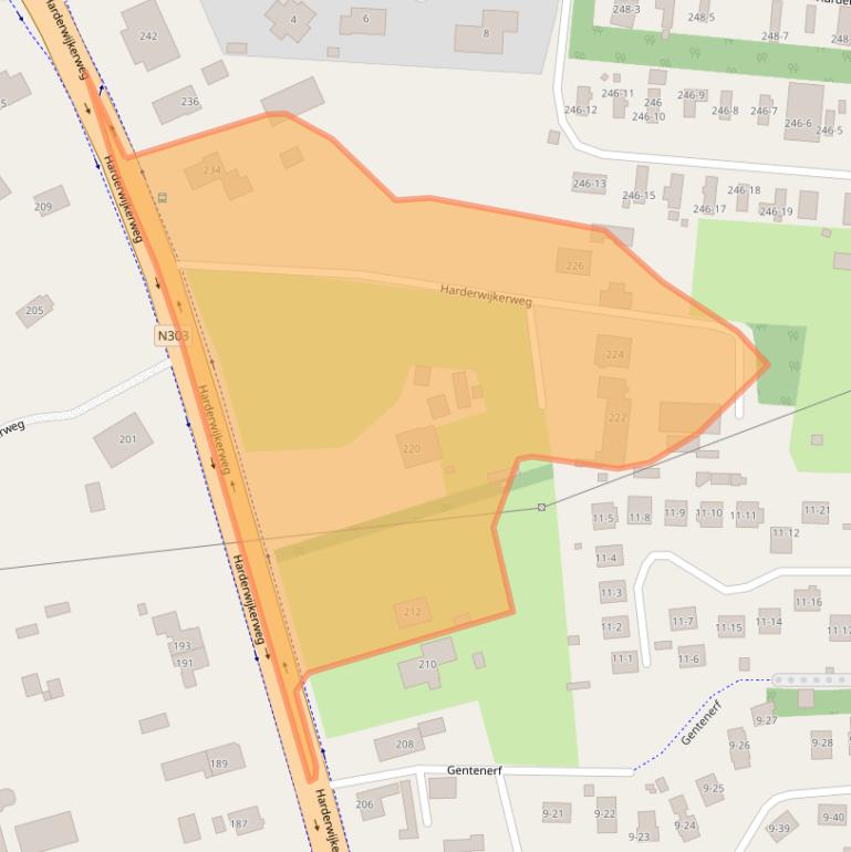 Kaart van postcodegebied 3852AK.
