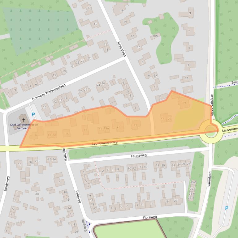 Kaart van postcodegebied 3852AR.