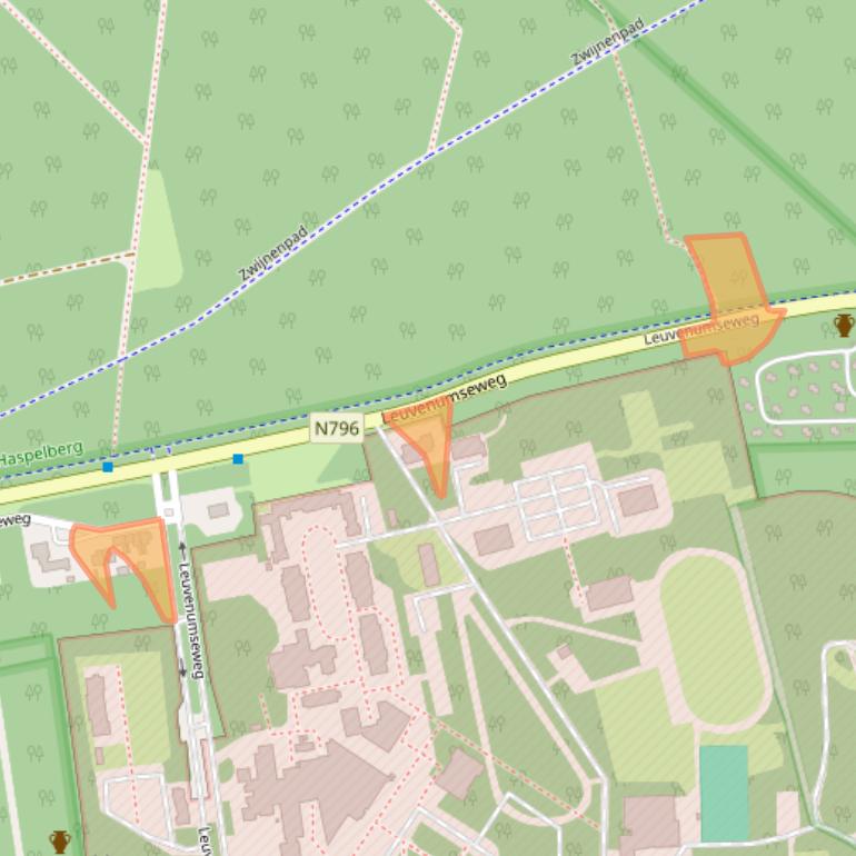 Kaart van postcodegebied 3852AT.