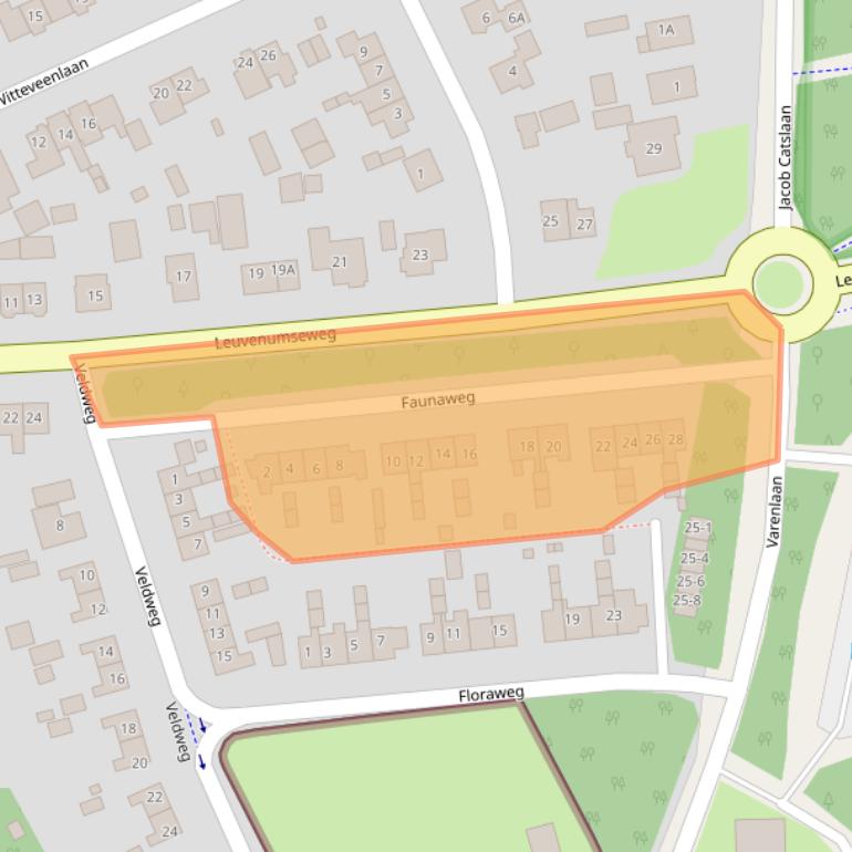 Kaart van postcodegebied 3852AZ.
