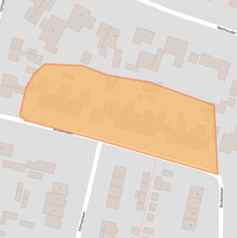 Kaart van postcodegebied 3852CE.